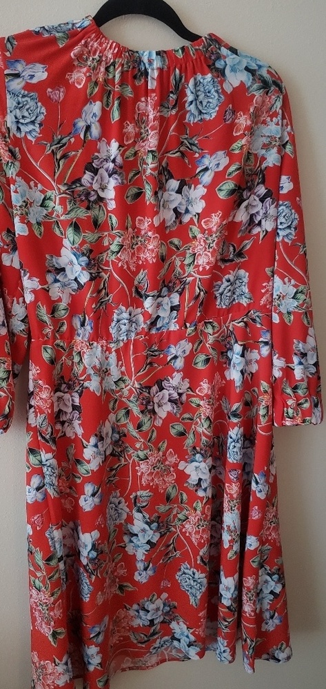 Orange floral dress